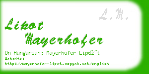 lipot mayerhofer business card